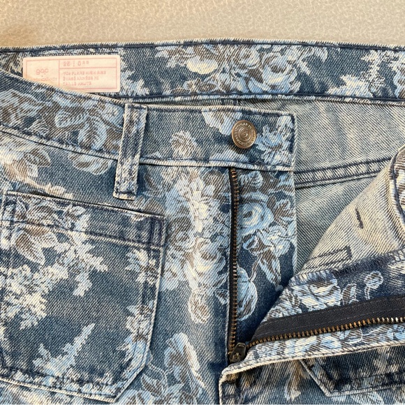 Gap x Love Shack Fancy Women’s ‘70s Flare High Rise Floral Jeans Size 25 - Picture 6 of 16